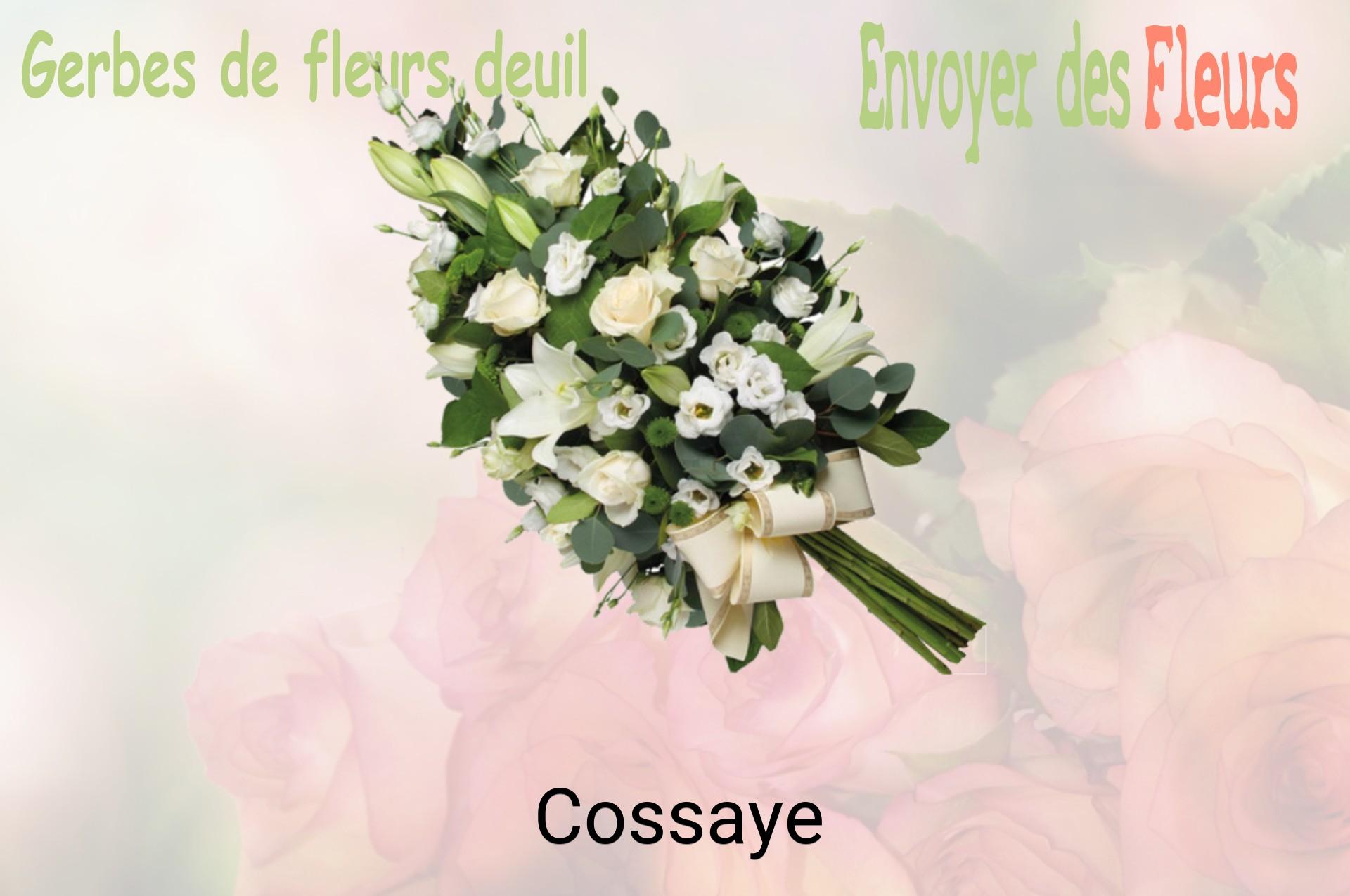 Gerbe de fleurs de deuil livrée à Cossaye